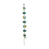 Designer Chrysocolla Bracelet Studded With Peridot, Aquamarine, Emerald Bezel Set Pack Of 1 (D26-11)